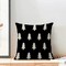 Christmas Pillow Covers 16x16 Inch 2 Pcs, Black White Trees Decorative Throw Pillows for Couch, Xmas Winter Outdoor Decor Pillowcase Linen Cushion Cover for Bed Sofa